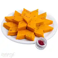 Kesar Kaju Katli - Order Saffron Cashew Indian Sweet Online at Best Price-04