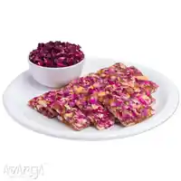 Square Cashew Rose Chikki - Buy Excellent Quality Kaju Gulab Chikki Online in INDIA-02