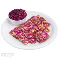 Square Cashew Rose Chikki - Buy Excellent Quality Kaju Gulab Chikki Online in INDIA-03