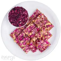 Square Cashew Rose Chikki - Buy Excellent Quality Kaju Gulab Chikki Online in INDIA-04