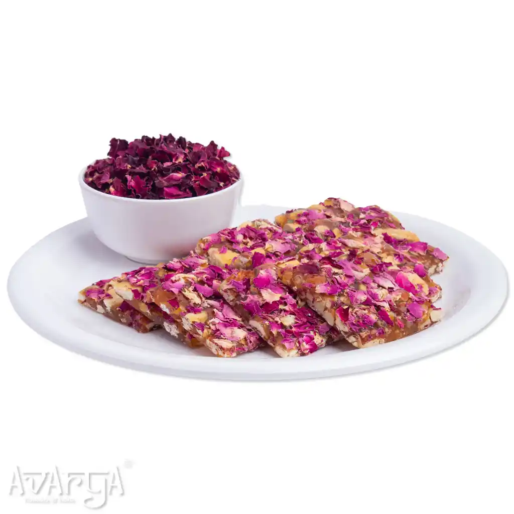 Square Cashew Rose Chikki - Kaju Gulab Chikki-01