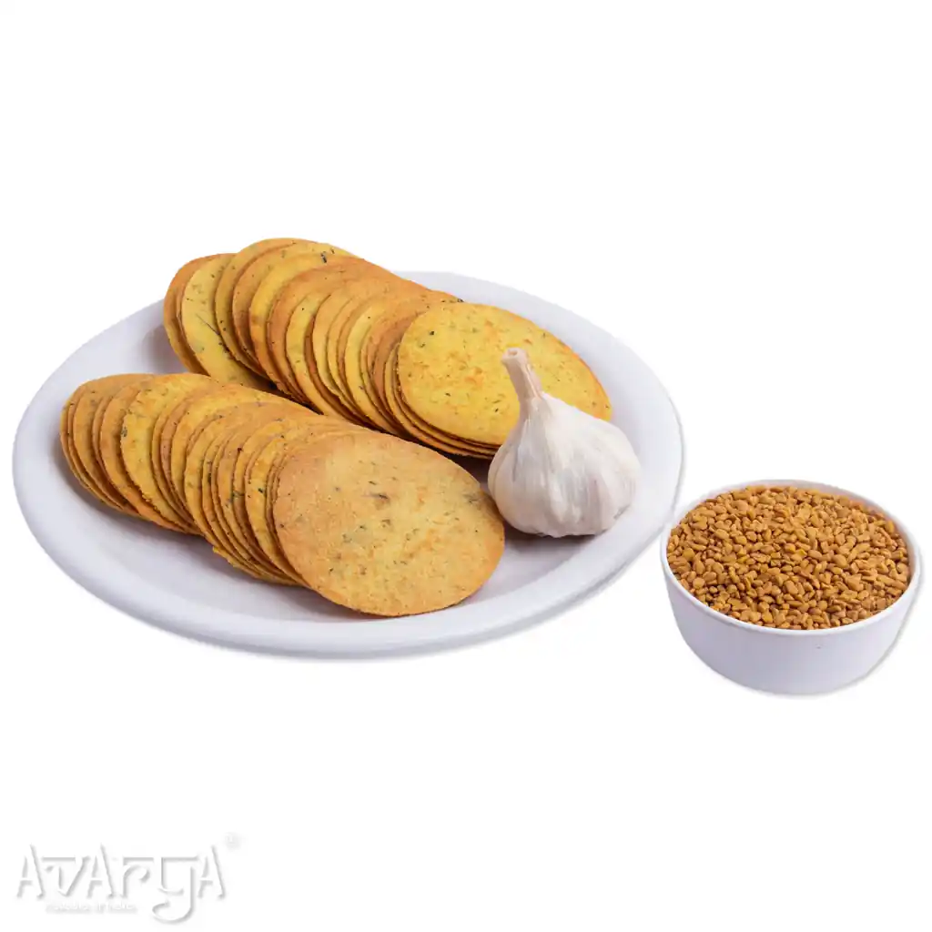 Methi Garlic Coin Khakhra