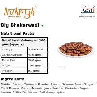Ingredients And Nutrition Facts Of Big Bhakarwadi Namkeen