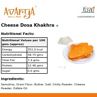 Ingredients And Nutrition Facts Of Cheese Dosa Khakhra Khakhra