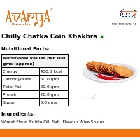 Ingredients And Nutrition Facts Of Chilly Chatka Coin Khakhra Khakhra