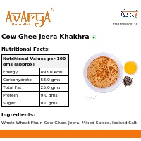 Ingredients And Nutrition Facts Of Cow Ghee Jeera Khakhra Khakhra