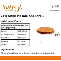 Ingredients And Nutrition Facts Of Cow Ghee Masala Khakhra Khakhra