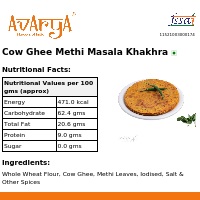 Ingredients And Nutrition Facts Of Cow Ghee Methi Masala Khakhra Khakhra