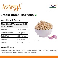 Ingredients And Nutrition Facts Of Cream Onion Makhana Health Food