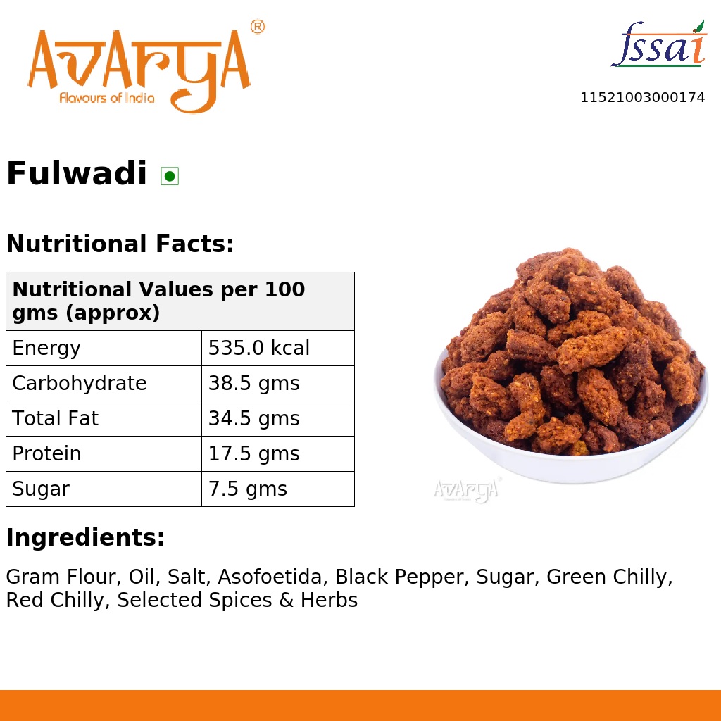 Ingredients And Nutrition Facts Of Fulwadi