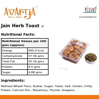 Ingredients And Nutrition Facts Of Jain Herb Toast Bakery