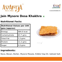 Ingredients And Nutrition Facts Of Jain Mysore Dosa Khakhra Khakhra