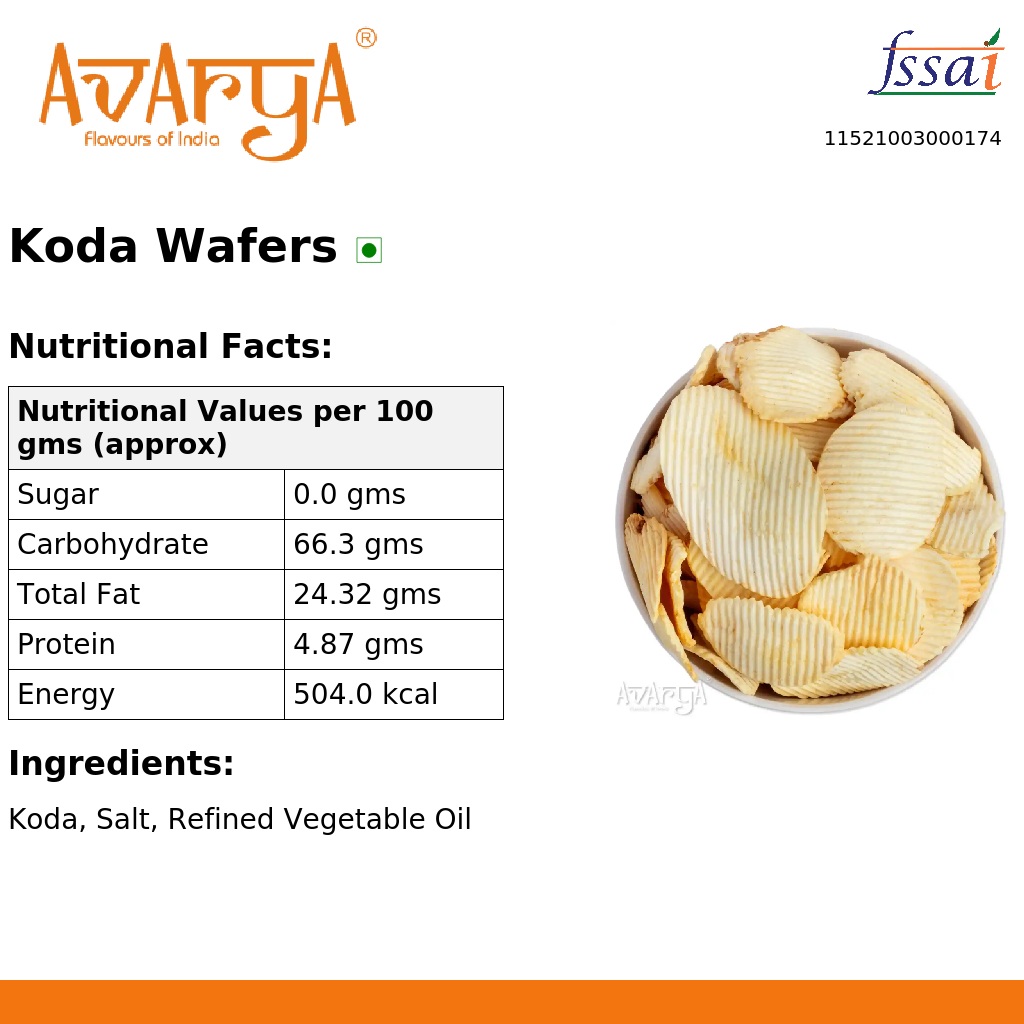 Ingredients And Nutrition Facts Of Koda Wafers