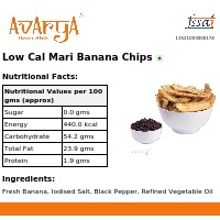 Ingredients And Nutrition Facts Of Low Cal Mari Banana Chips Health Food