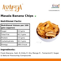 Ingredients And Nutrition Facts Of Masala Banana Chips Namkeen