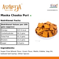 Ingredients And Nutrition Facts Of Maska Chaska Puri Namkeen
