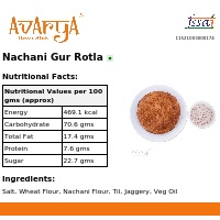 Ingredients And Nutrition Facts Of Nachani Gur Rotla Khakhra