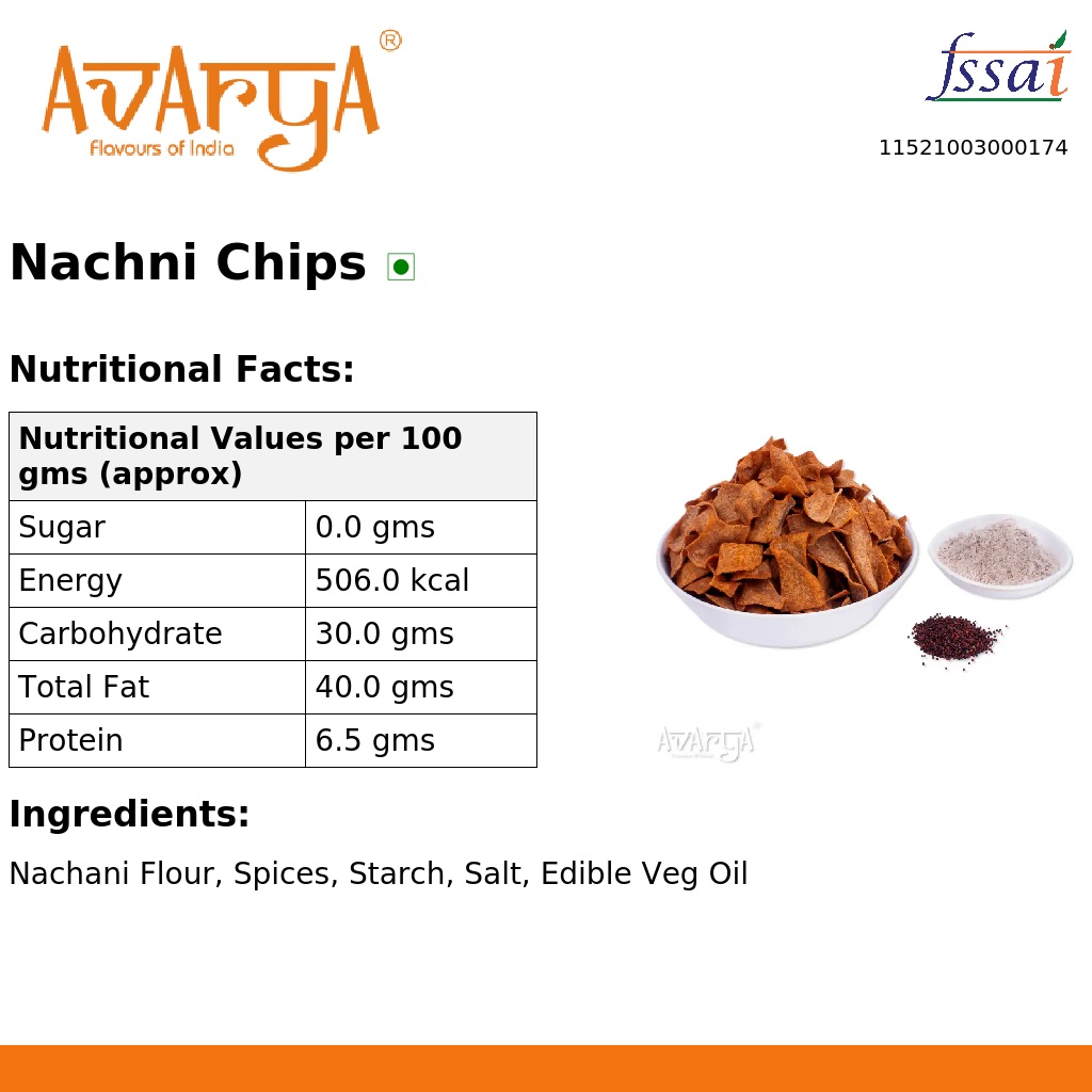 Ingredients And Nutrition Facts Of Nachni Chips