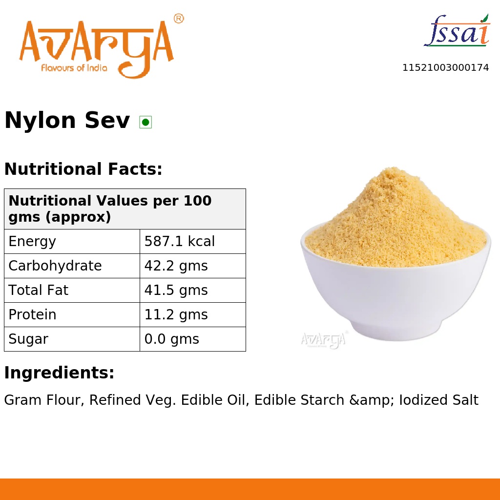 Ingredients And Nutrition Facts Of Nylon Sev