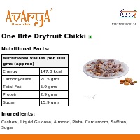 Ingredients And Nutrition Facts Of One Bite Dryfruit Chikki Chikki