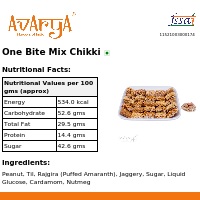 Ingredients And Nutrition Facts Of One Bite Mix Chikki Chikki