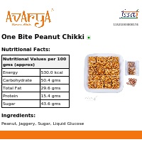 Ingredients And Nutrition Facts Of One Bite Peanut Chikki Chikki