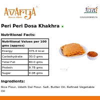 Ingredients And Nutrition Facts Of Peri Peri Dosa Khakhra Khakhra