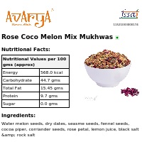 Ingredients And Nutrition Facts Of Rose Coco Melon Mix Mukhwas Mukhwas