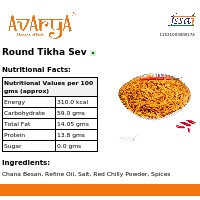 Ingredients And Nutrition Facts Of Round Tikha Sev Namkeen