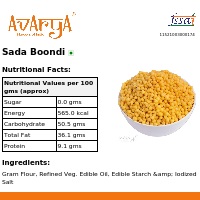 Ingredients And Nutrition Facts Of Sada Boondi Namkeen