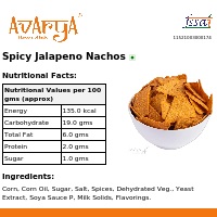 Ingredients And Nutrition Facts Of Spicy Jalapeno Nachos Namkeen