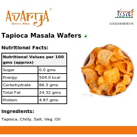 Ingredients And Nutrition Facts Of Tapioca Masala Wafers Namkeen