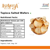 Ingredients And Nutrition Facts Of Tapioca Salted Wafers Namkeen