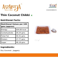 Ingredients And Nutrition Facts Of Thin Coconut Chikki Chikki