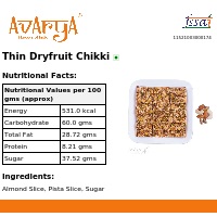 Ingredients And Nutrition Facts Of Thin Dryfruit Chikki Chikki
