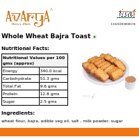 Ingredients And Nutrition Facts Of Whole Wheat Bajra Toast Bakery