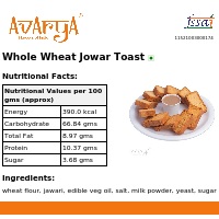 Ingredients And Nutrition Facts Of Whole Wheat Jowar Toast Bakery