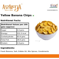 Ingredients And Nutrition Facts Of Yellow Banana Chips Namkeen